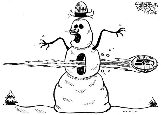 The road to the Super Bowl begins in frigid Minnesota for the Seahawks.