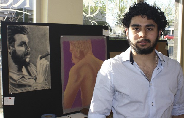 Brian Gallego exhibits his art at Kent's Kona Kai coffee.