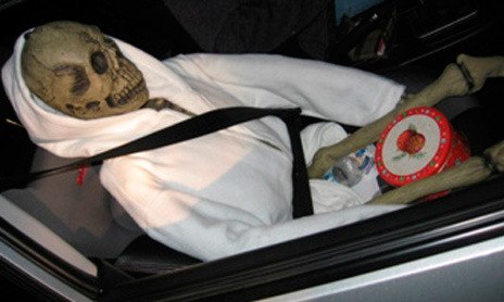 The Washington State Patrol pulled over a driver last month along Interstate 5 near Kent using this plastic skeleton as a passenger for the HOV lane.