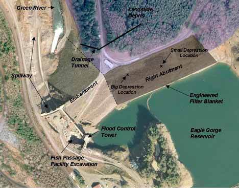 A diagram of the Howward Hanson Dam