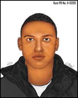 Kent Police released this sketch last November of the teen wanted for reportedly raping two women in October in Kent.