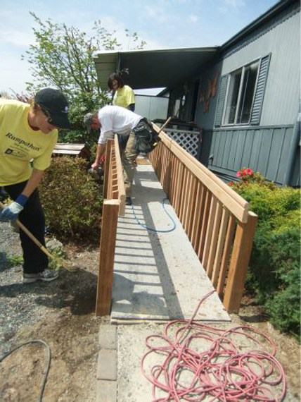 Crews are scheduled to build a free wheelchair access ramp for Steven Wangsness of Kent.