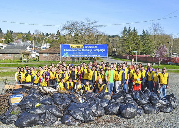 A total of 83 volunteers turned out to clean up Kent's Central Avenue on Sunday. The Kent project was part of the 2405th Worldwide Environmental Cleanup Campaign of the World Mission Society Church of God.