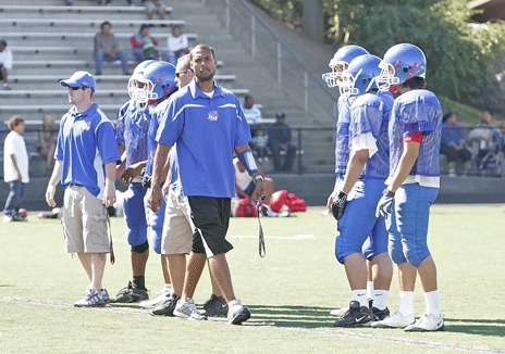 First-year Kent-Meridian High football coach Brett Allen and the Royals took the field last week at Foster High in Tukwila during a three-team camp that also included Cleveland High of Seattle. Allen is a familiar face to the K-M program as he coached wide receivers and linebackers for the team from 2001-2004. He is taking over for Trevor Roberts
