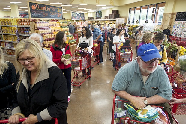 Tuesday’s grand opening of the new Trader Joe’s in Kent drew a good crowd.