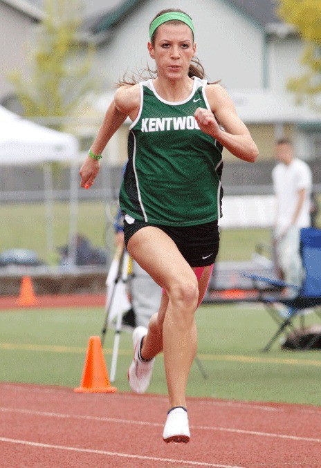 Kentwood senior Holly DeHart qualified for state in four events last weekend during the West Central District meet.
