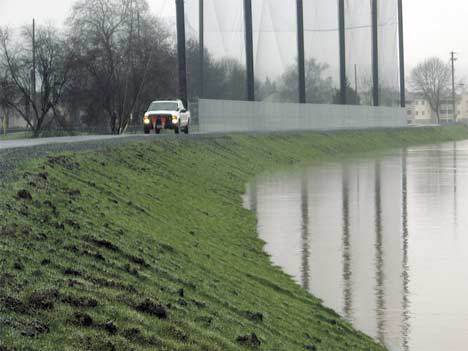 Just how safe is the network of levees along the Green River? Shown above is a levee at the Riverbend Golf Course in Kent