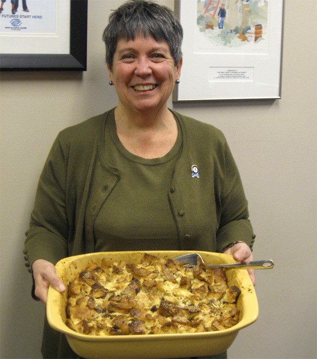 King County Housing Authority Director Pat Porter’s aromatic bread pudding is perfect for the holiday season.