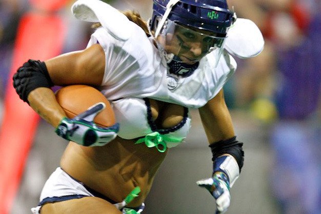 Receiver Jessica Hopkins and the rest of the Seattle Mist play the Las Vegas Sin in a Lingerie Football League game at 7 p.m. Nov. 4 at Kent's ShoWare Center.