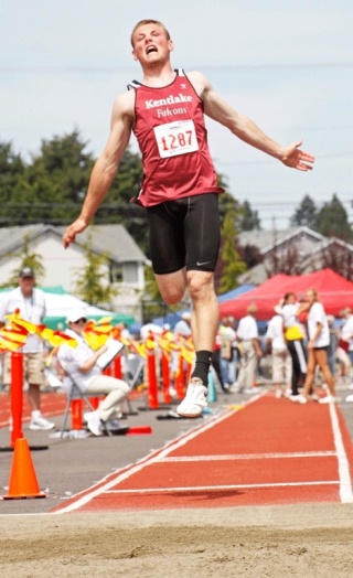 Kentlake's Zach Smith brought home a gold medal in the triple jump from the Class 4A state track and field meet. Smith