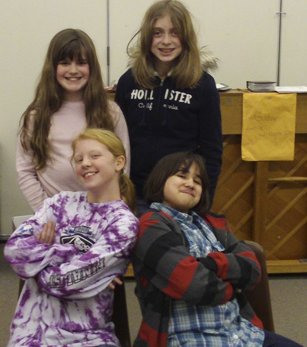 Some Grass Lake Elementary students pose after hearing they were selected this year to participate in Washington Music Educator’s All State groups.