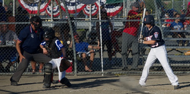 James Spicklemeyer dodges a pitch at the District 10 tournament in the Kent Little League All-Star team’s game against Bonney Lake-Sumner.