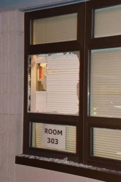 A classroom at Horizon Elementary was damaged by smoke and fire early in the morning of Jan. 18. The cause is suspected to be arson.