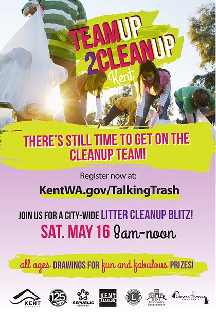 There's still time to register for the TeamUP2CleanUP Kent event on May 16.