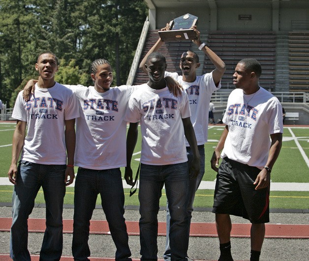 Kent-Meridian recognized all the athletes that help with the Boys 4A team title Friday