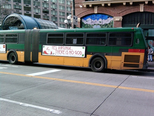 An atheist ad running on Metro busses.