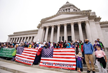 Muslims from Kent and across the rest of the state lobby last year in Olympia. The group will return on Monday