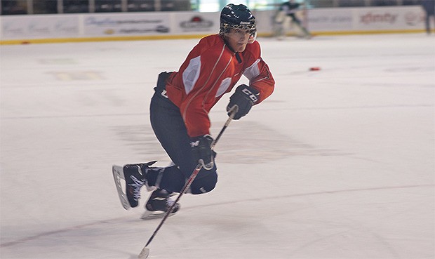 Mathew Barzal skates at a recent Seattle Thunderbirds practice. He scored 103 points last season