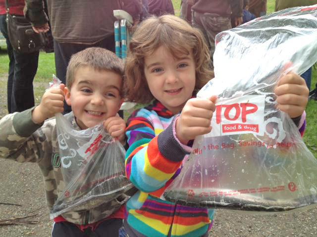 Hundreds of youngsters flocked to the Ol’Fishin’ Hole for a morning of fishing.