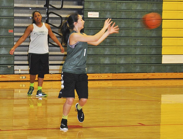Kentridge freshman Hana McVicker works on a practice drill. The Chargers won their first three games.