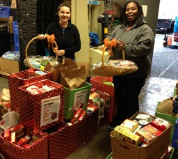 Donations during the 2nd Annual Kent Turkey Challenge last year arrive at the Kent Food Bank.
