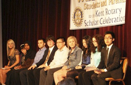 The Rotary Club of Kent awarded scholarships to students based on their community service