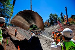 The state Department of Transportation will install a culvert similar to this one Aug. 10-13 and close Highway 167 near South 180th Street.