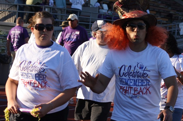 Walkers take part in the 2011 Relay for Life of Kent at French Field.