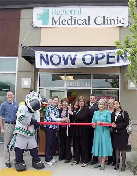 Celebrants at the Kent Regional Medical Clinic’s April 19 grand opening included