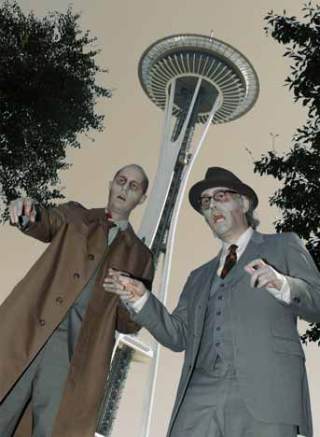 'Night of the Living Dead' Troy Fischnaller (left) and Galen Joseph Osier will play zombies in Seattle Children Theatre's production of 'Night of the Living Dead