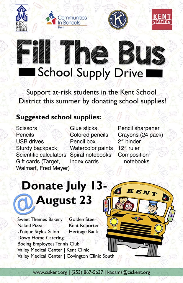 CISK's Fill the Bus school supply drive under way Kent Reporter
