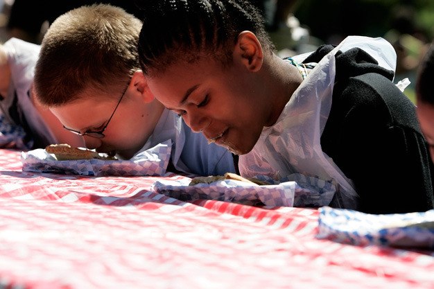 Pie-eating contests are part of the Fourth of July Splash on July 4 at Lake Meridian Park in Kent.
