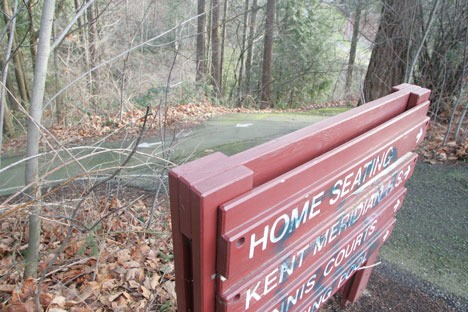 A Kent-Meridian Student was attacked by a half naked man along this trail behind French Field on December 16.