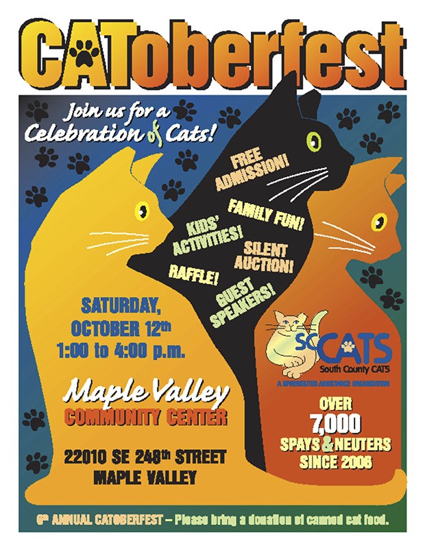 South County Cats’ sixth annual CAToberfest is Oct. 12.