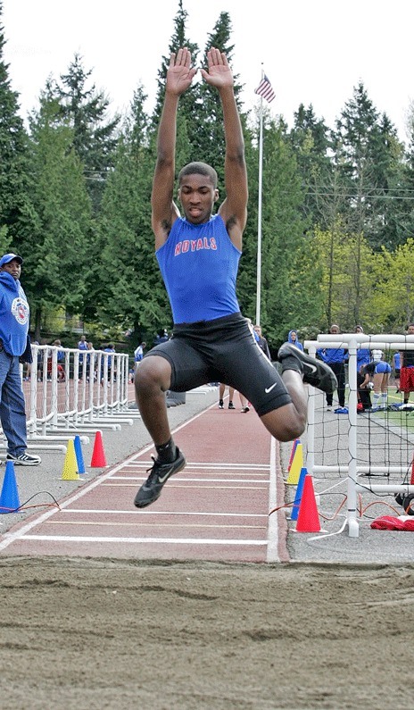 Kent-Meridian senior Louis Garman currently leads the South Puget Sound League North Division in the triple jump with a mark of 44-feet