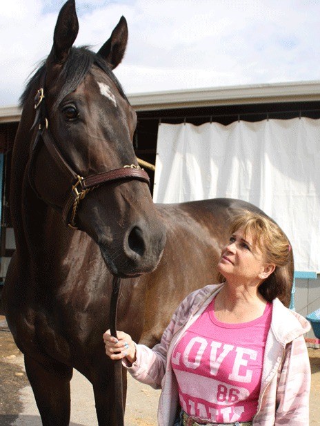 Noosa Beach has put in many hours on the track with trainer Doris Harwood. Noosa Beach is looking at becoming just the third horse in 76 years to win back-to-back titles in the Longacres Mile