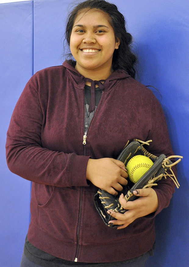 Senior Lerina Joel brings experience and leadership to the Kent-Meridian fastpitch team.