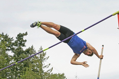 Pole vaulter Nick Lemmon was one of 27 Kent-Meridian athletes to qualify for the district meet
