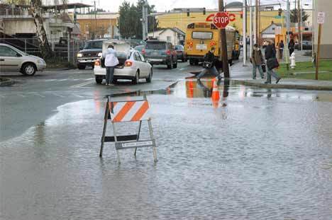 Mill Creek Middle School in the Kent Valley saw its share of high water in January 2009