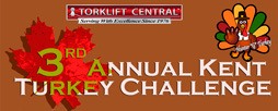 Businesses are raising money and food for the Kent Food Bank in the 3rd Annual Kent Turkey Challenge hosted by Torklift Central.