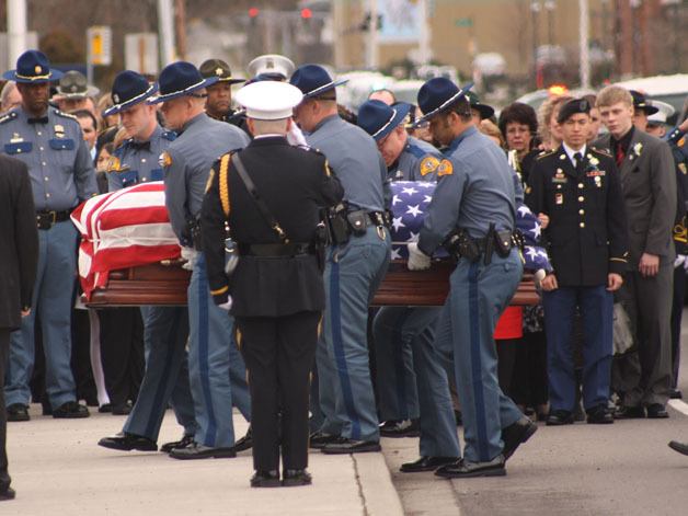 Memorial service for Washington State Trooper Tony Radulescu March 1 at the ShoWare Center.