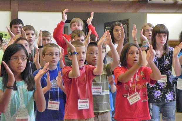 Campers enjoyed learning rhythm