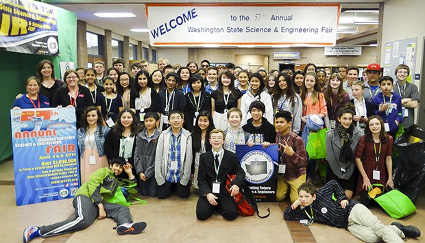 Meridian Middle School students again shined at the Washington State Science and Engineering Fair