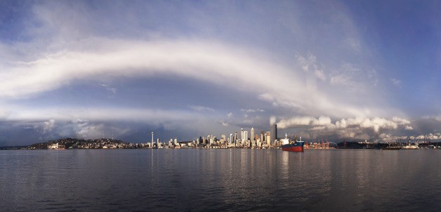 Kent's Ernest Wead captured this beautiful shot of Seattle on a rainy Sunday.