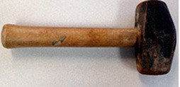 A shot of the sledge hammer reportedly used in a road rage incident along Highway 167 on Feb. 7.