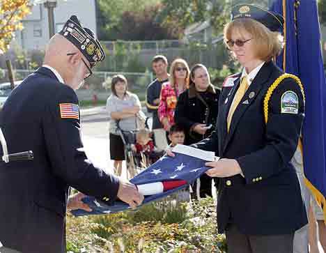 American Legion members from Post 15 participate in opening ceremonies Tuesday at Panther Lake Elementary.