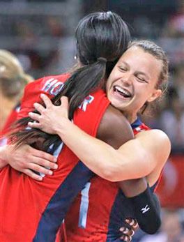 Kent's Courtney Thompson is a member of the U.S. Women's Volleyball team that plays for the Olympic gold medal on Saturday against Brazil in London.