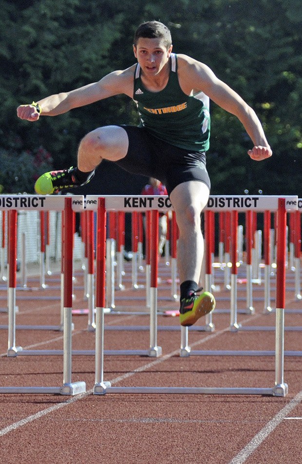 Kentridge High junior Tanner Conner ranks among the top Class 4A hurdlers in the state.
