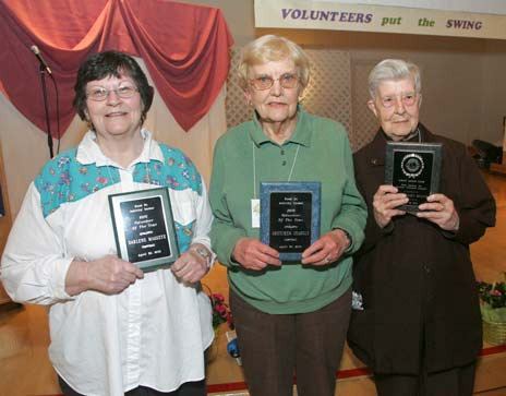 Kent Senior Center volunteers of the year from left