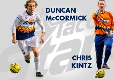 The Tacoma Stars indoor soccer team signed midfielder Duncan McCormick and goalkeeper Chris Kintz.